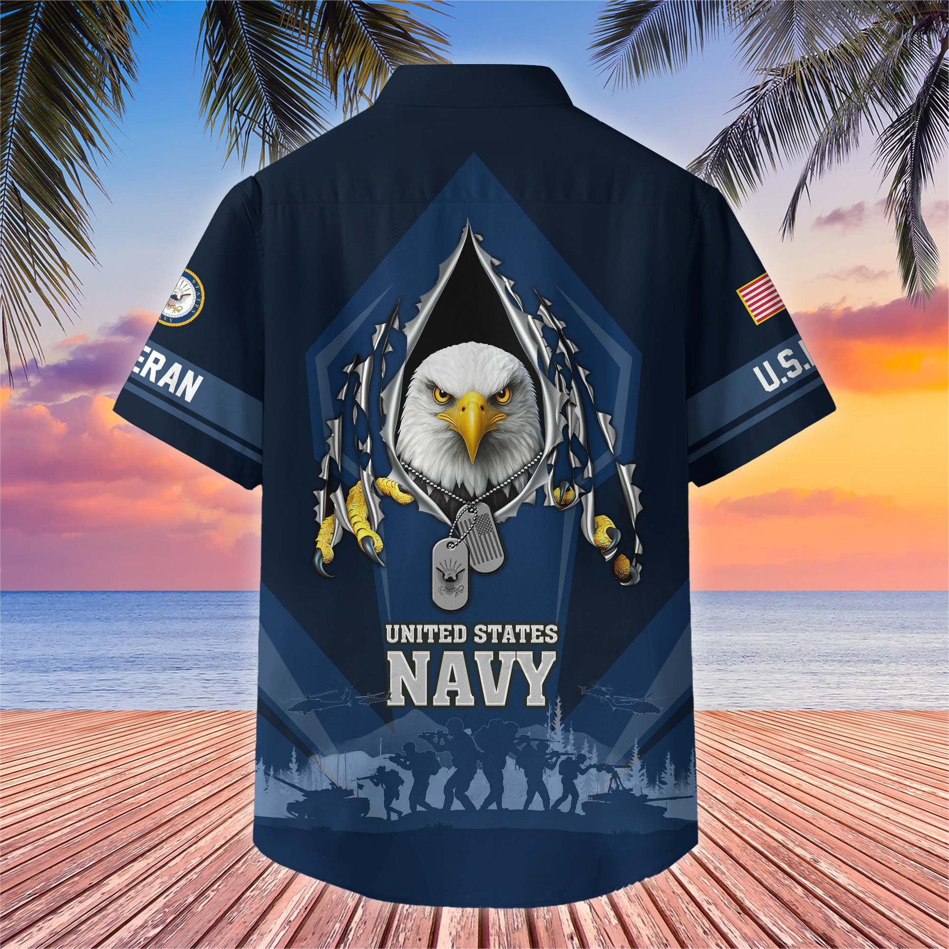 Premium US Veterans Hawaiian Shirt BPHN180711, Gifts For US Veterans, Gifts On Veterans Day.
