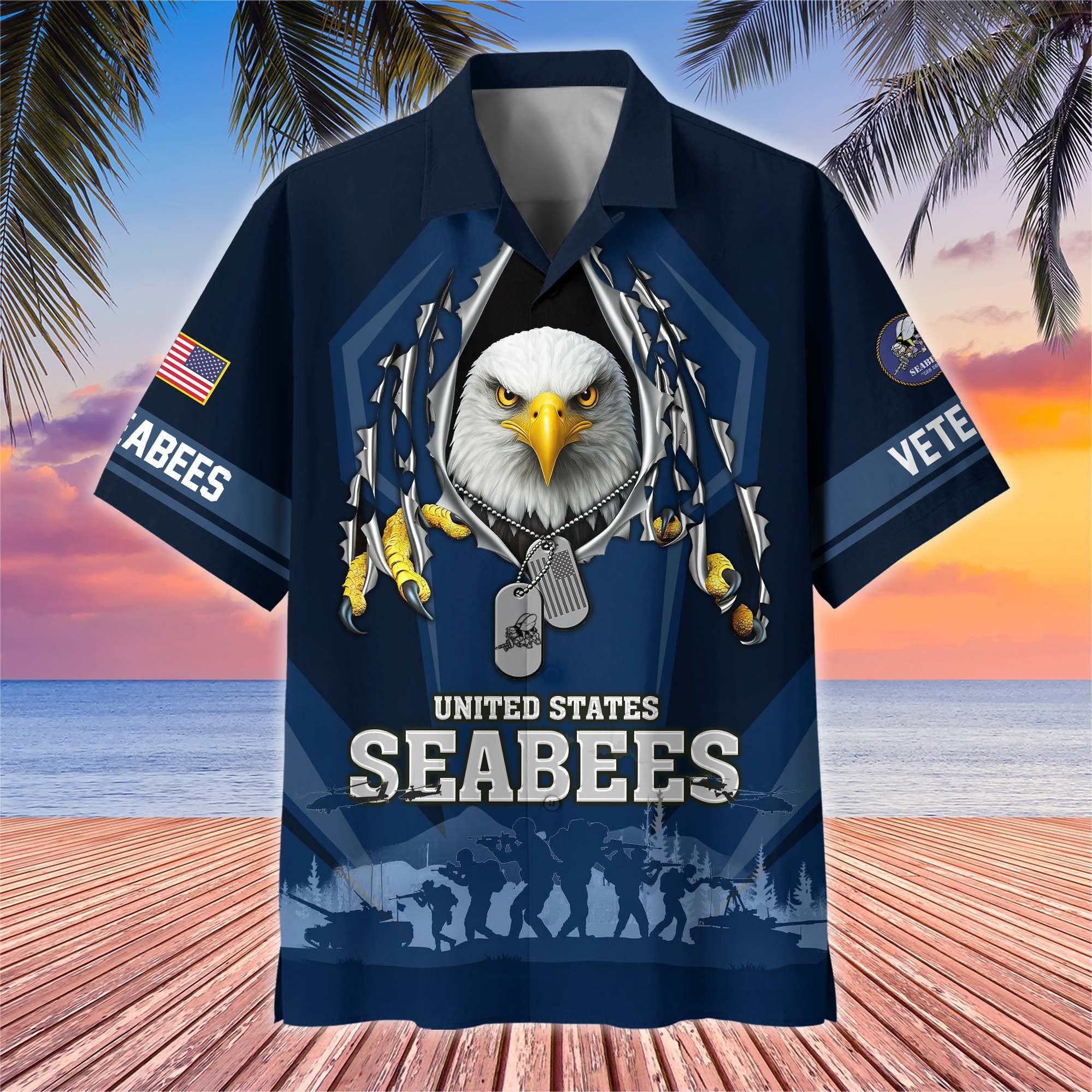 Premium US Veterans Hawaiian Shirt BPHN180711, Gifts For US Veterans, Gifts On Veterans Day.