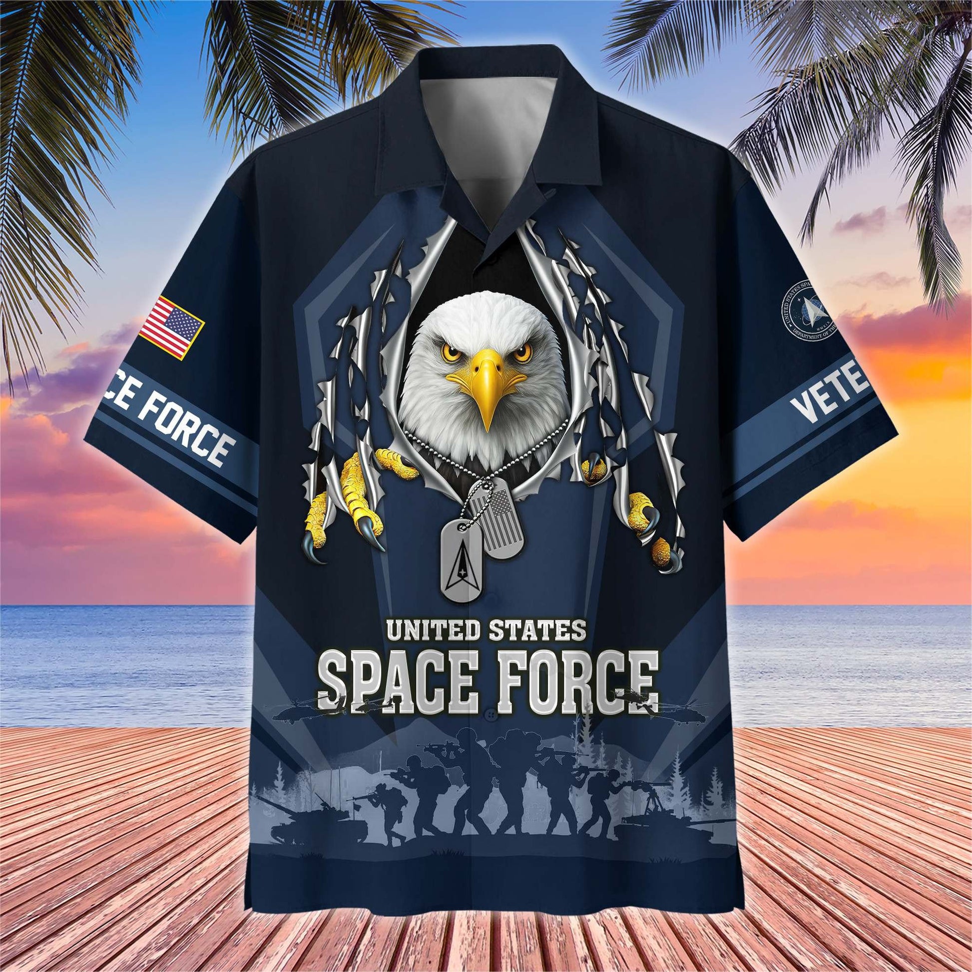 Premium US Veterans Hawaiian Shirt BPHN180711, Gifts For US Veterans, Gifts On Veterans Day.