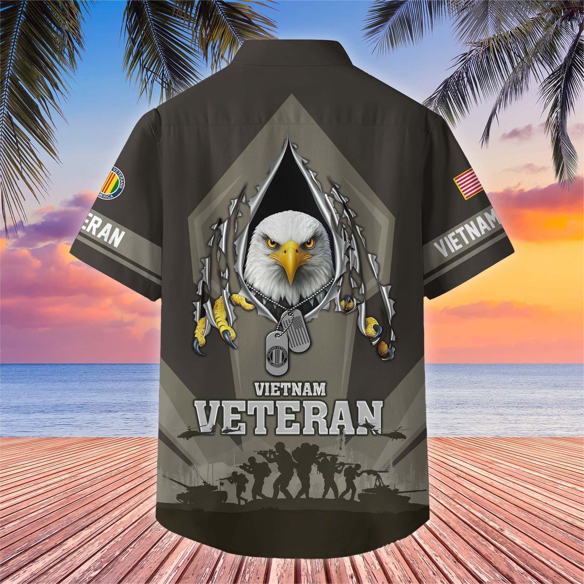 Premium US Veterans Hawaiian Shirt BPHN180711, Gifts For US Veterans, Gifts On Veterans Day.