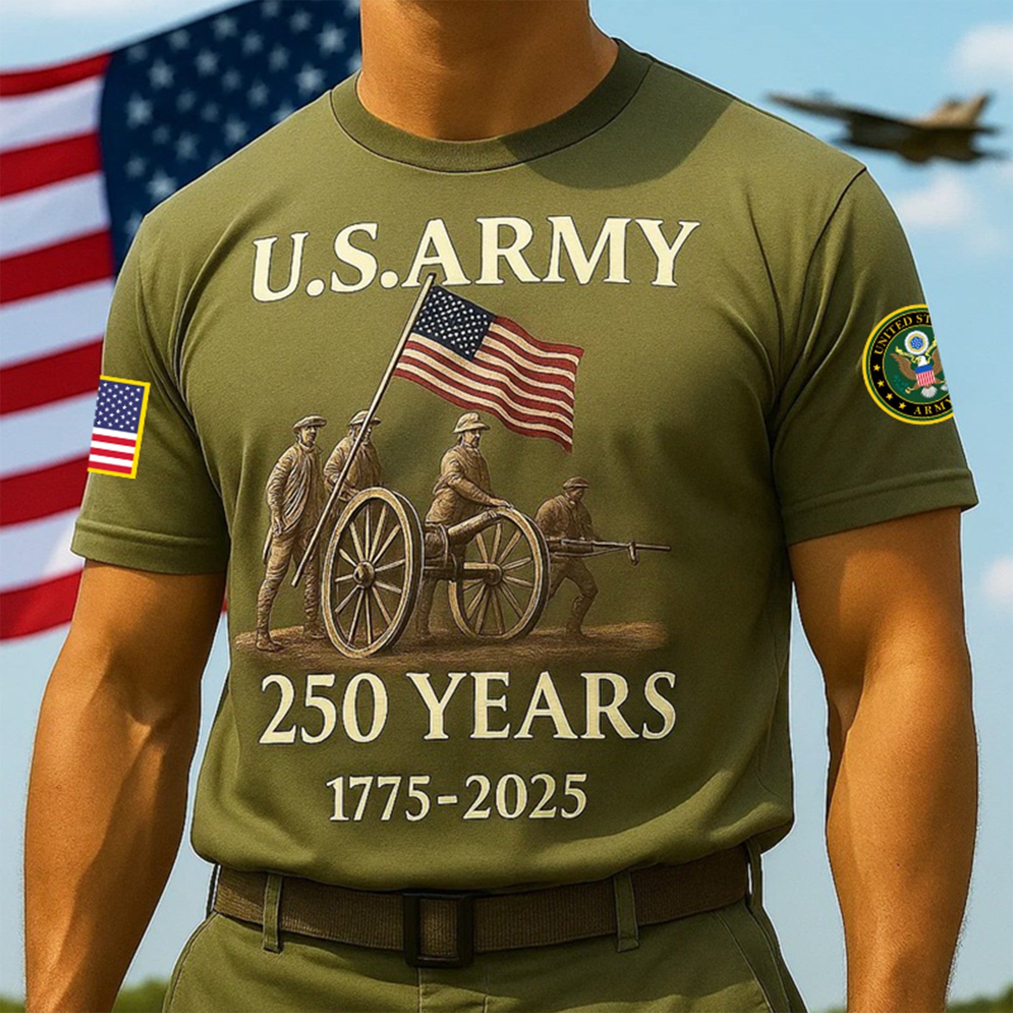 Premium 250th Anniversary Of The Army T-Shirt VPVC930088, Gifts For Army Veteran, Gifts On Father's Day, Veterans Day.