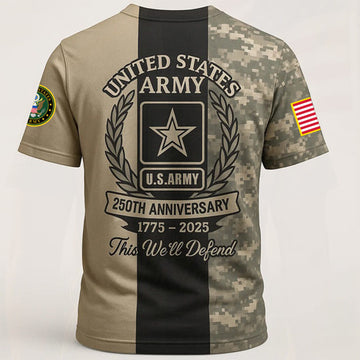 Premium 250th Anniversary Of The Army T-Shirt VPVC930090, Gifts For Army Veteran, Gifts On Father's Day, Veterans Day.