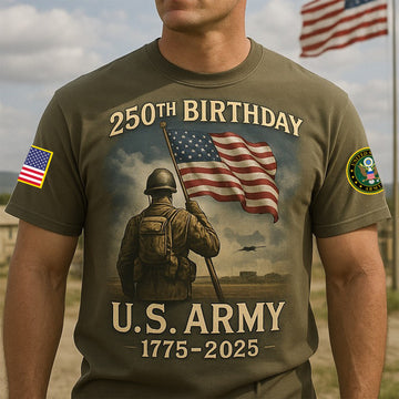 Premium 250th Anniversary Of The Army T-Shirt VPVC930101, Gifts For Army Veteran, Gifts On Father's Day, Veterans Day.