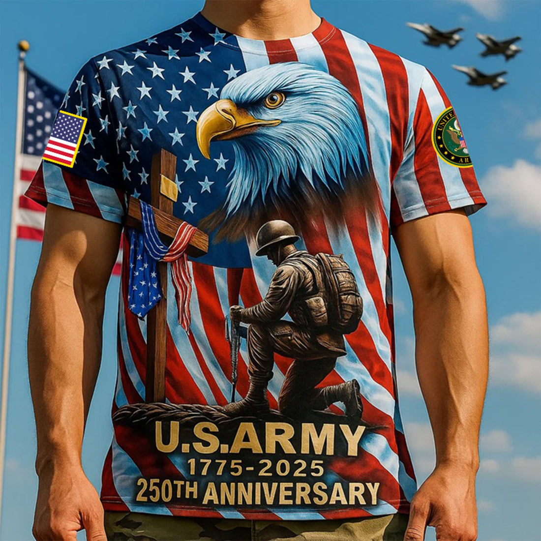 Premium 250th Anniversary Of The Army T-Shirt VPVC930103, Gifts For Army Veteran, Gifts On Father's Day, Veterans Day.