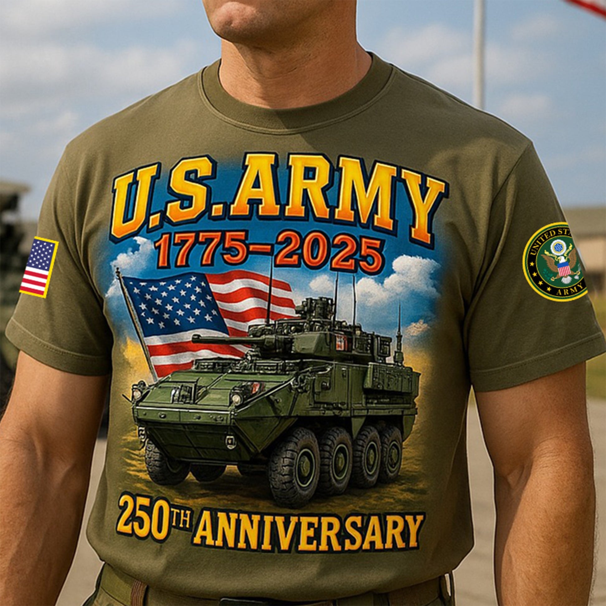 Premium 250th Anniversary Of The Army T-Shirt VPVC930104, Gifts For Army Veteran, Gifts On Father's Day, Veterans Day.