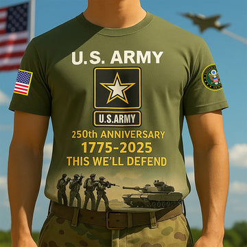 Premium 250th Anniversary Of The Army T-Shirt VPVC930106, Gifts For Army Veteran, Gifts On Father's Day, Veterans Day.