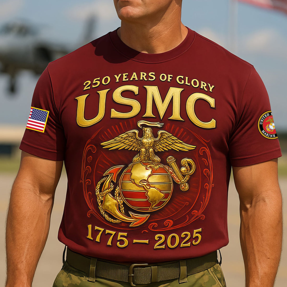 Premium USMC T-Shirt VPVC930123, 250th Anniversary Marine Corps Shirt, Gifts For Marine Veteran, Gifts On Father's Day, Veterans Day.