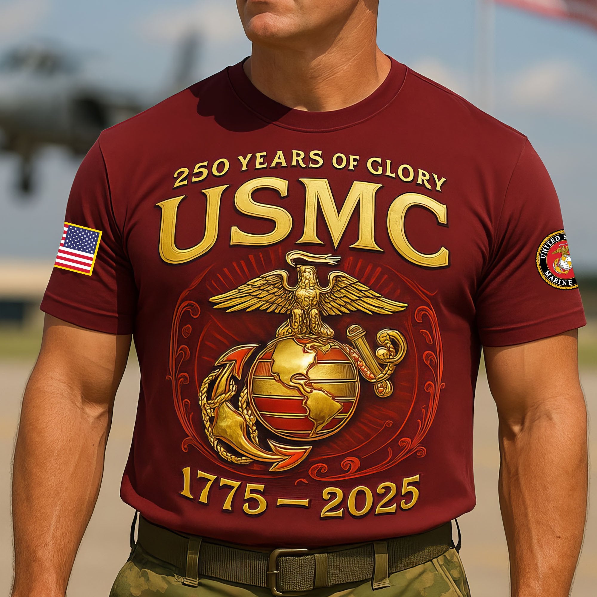 Premium USMC T-Shirt VPVC930123, 250th Anniversary Marine Corps Shirt, Gifts For Marine Veteran, Gifts On Father's Day, Veterans Day.