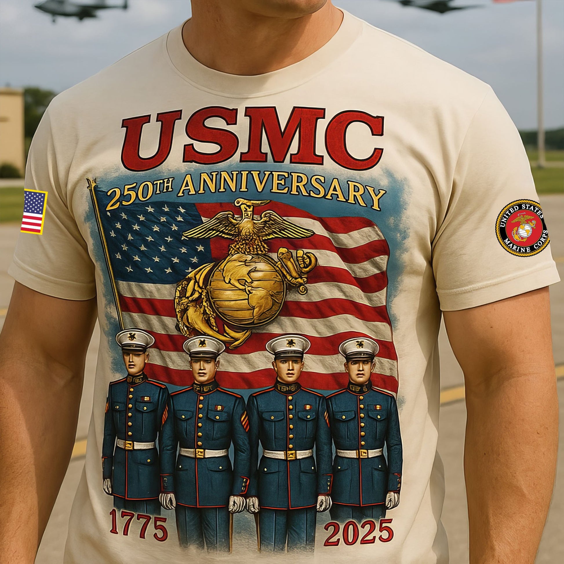 Premium USMC T-Shirt VPVC930124, 250th Anniversary Marine Corps Shirt, Gifts For Marine Veteran, Gifts On Father's Day, Veterans Day.