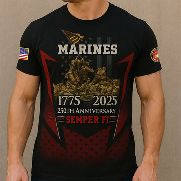 Premium USMC T-Shirt VPVC930130, 250th Anniversary Marine Corps Shirt, Gifts For Marine Veteran, Gifts On Father's Day, Veterans Day.