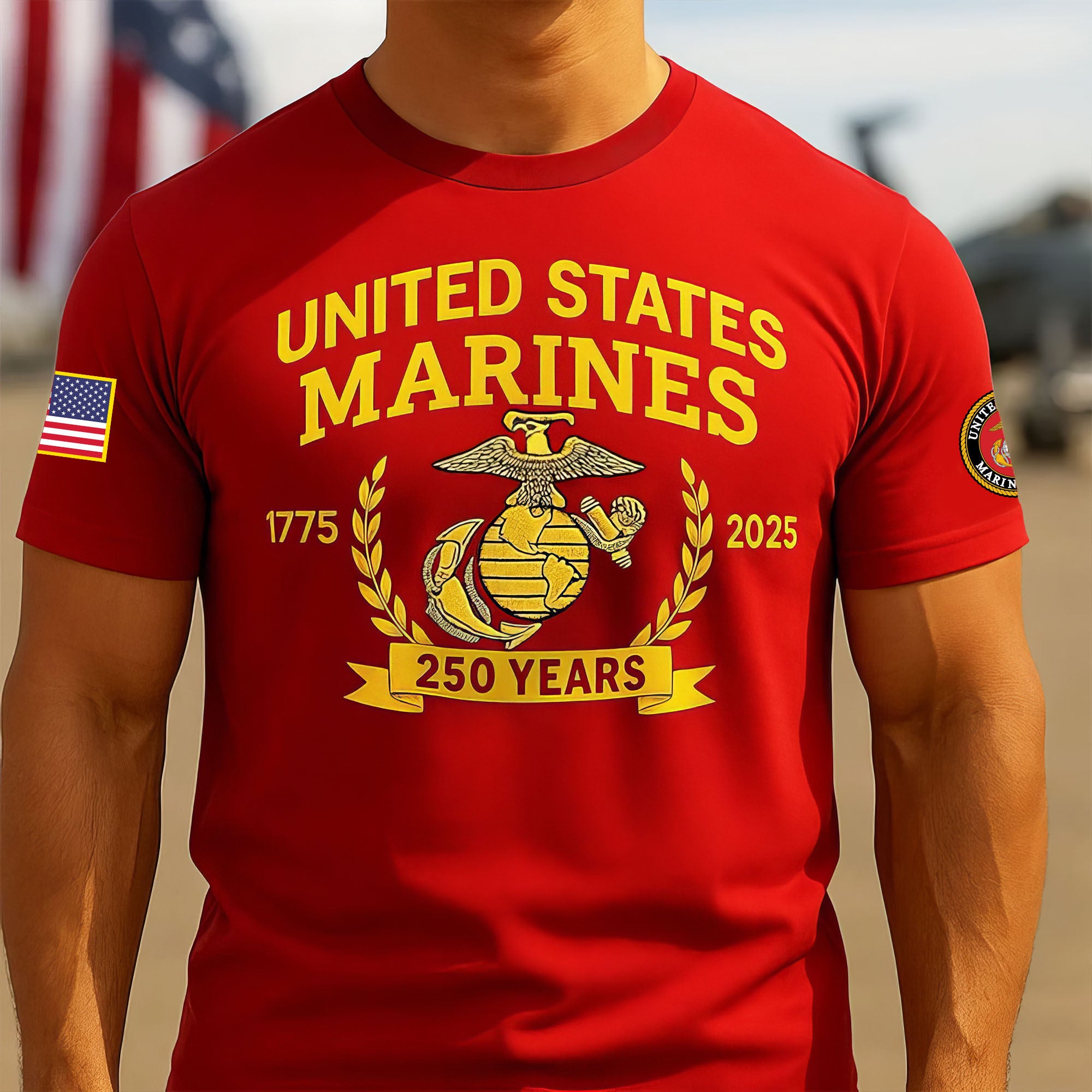 Premium USMC T-Shirt VPVC930132, 250th Anniversary Marine Corps Shirt, Gifts For Marine Veteran, Gifts On Father's Day, Veterans Day.