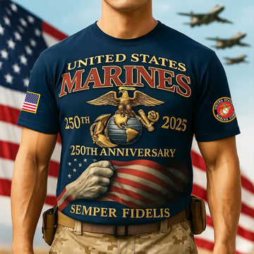 Premium USMC T-Shirt VPVC930142, 250th Anniversary Marine Corps Shirt, Gifts For Marine Veteran, Gifts On Father's Day, Veterans Day.