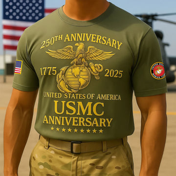 Premium USMC T-Shirt VPVC930150, 250th Anniversary Marine Corps Shirt, Gifts For Marine Veteran, Gifts On Father's Day, Veterans Day.