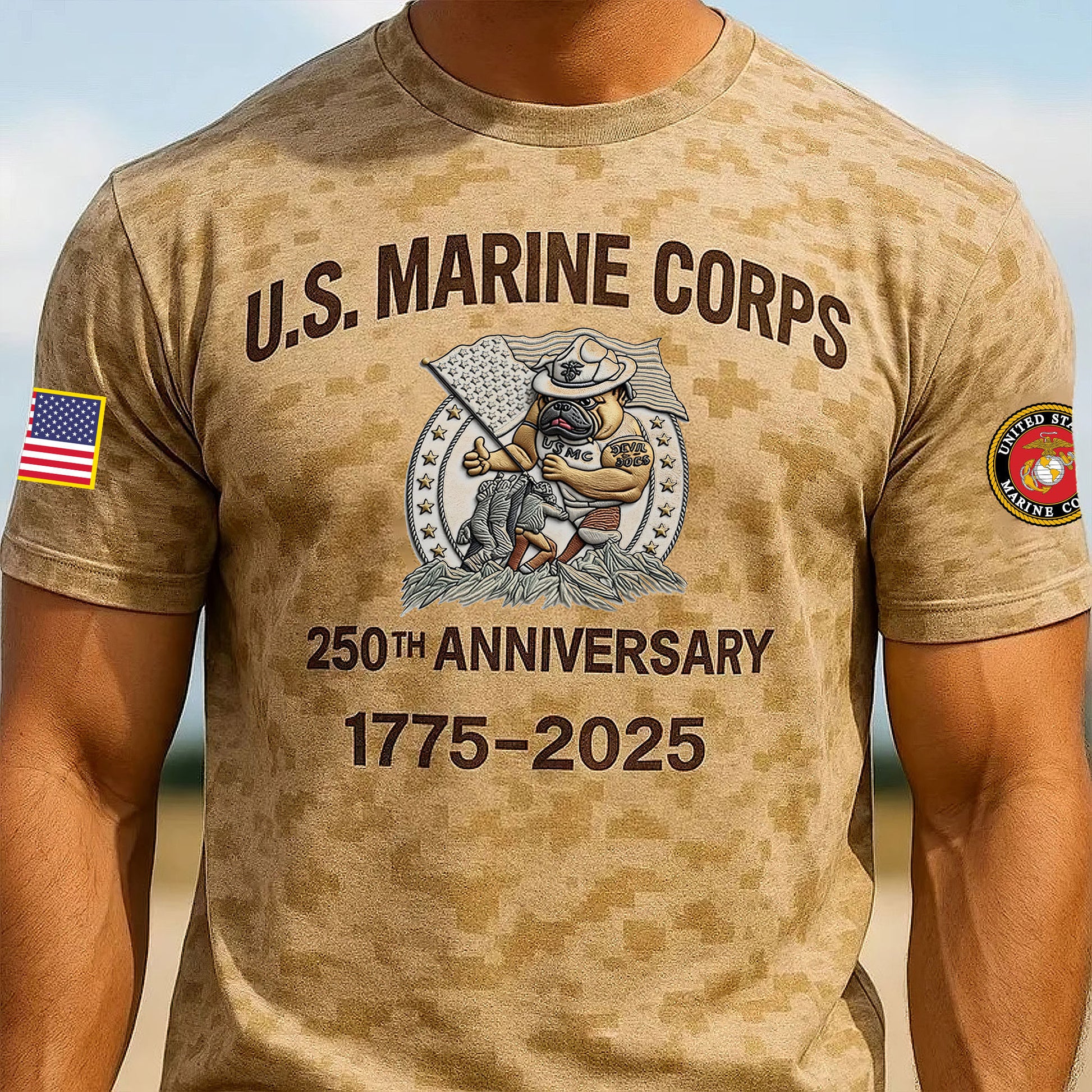 Premium USMC T-Shirt VPVC930154, 250th Anniversary Marine Corps Shirt, Gifts For Marine Veteran, Gifts On Father's Day, Veterans Day.
