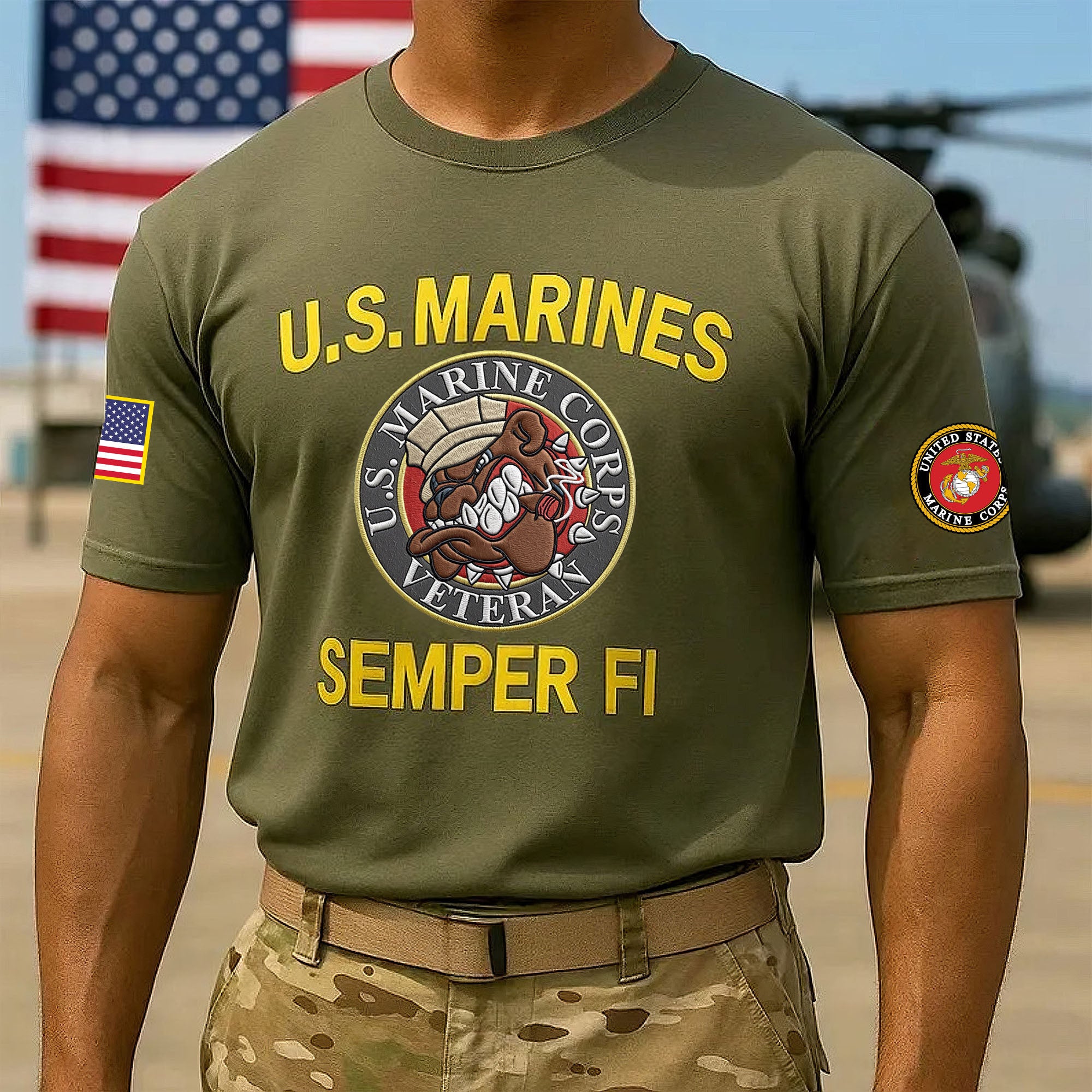 Premium USMC T-Shirt VPVC930155, 250th Anniversary Marine Corps Shirt, Gifts For Marine Veteran, Gifts On Father's Day, Veterans Day.