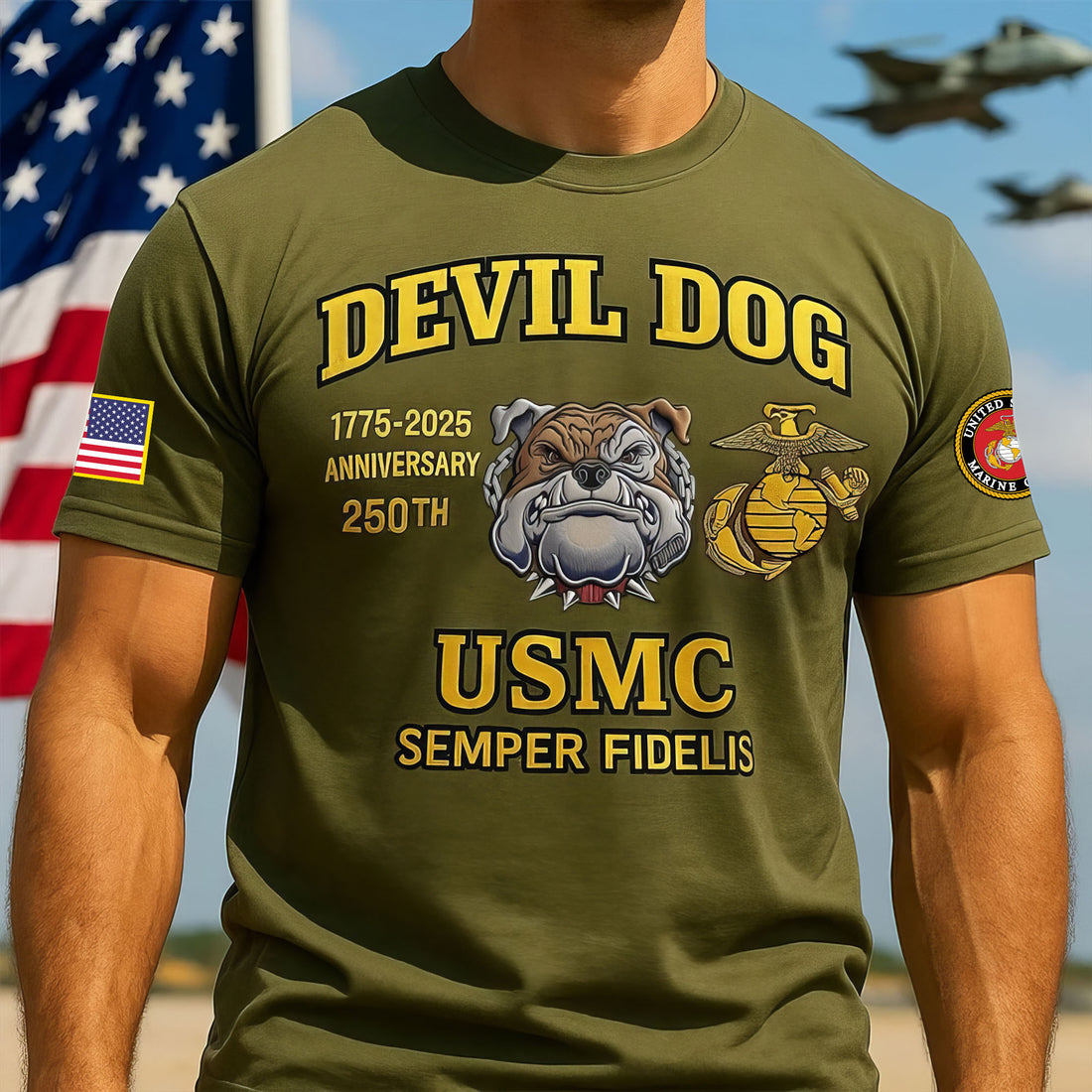 Premium USMC T-Shirt VPVC930157, 250th Anniversary Marine Corps Shirt, Gifts For Marine Veteran, Gifts On Father's Day, Veterans Day.
