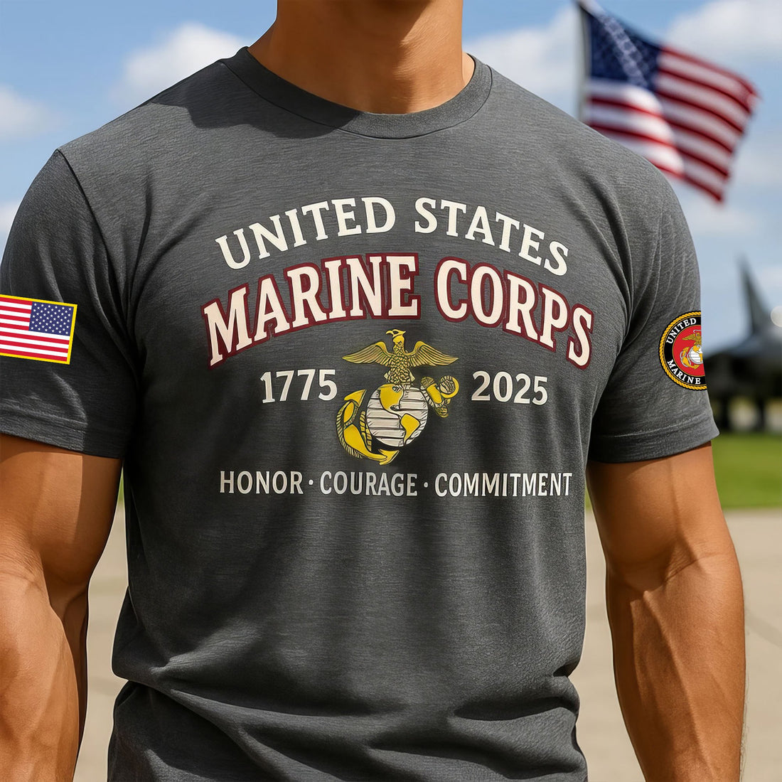 Premium USMC T-Shirt VPVC930164, 250th Anniversary Marine Corps Shirt, Gifts For Marine Veteran, Gifts On Father's Day, Veterans Day.
