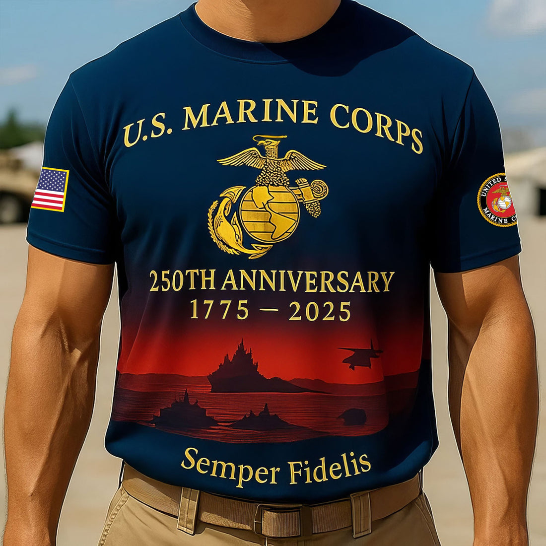 Premium USMC T-Shirt VPVC930167, 250th Anniversary Marine Corps Shirt, Gifts For Marine Veteran, Gifts On Father's Day, Veterans Day.
