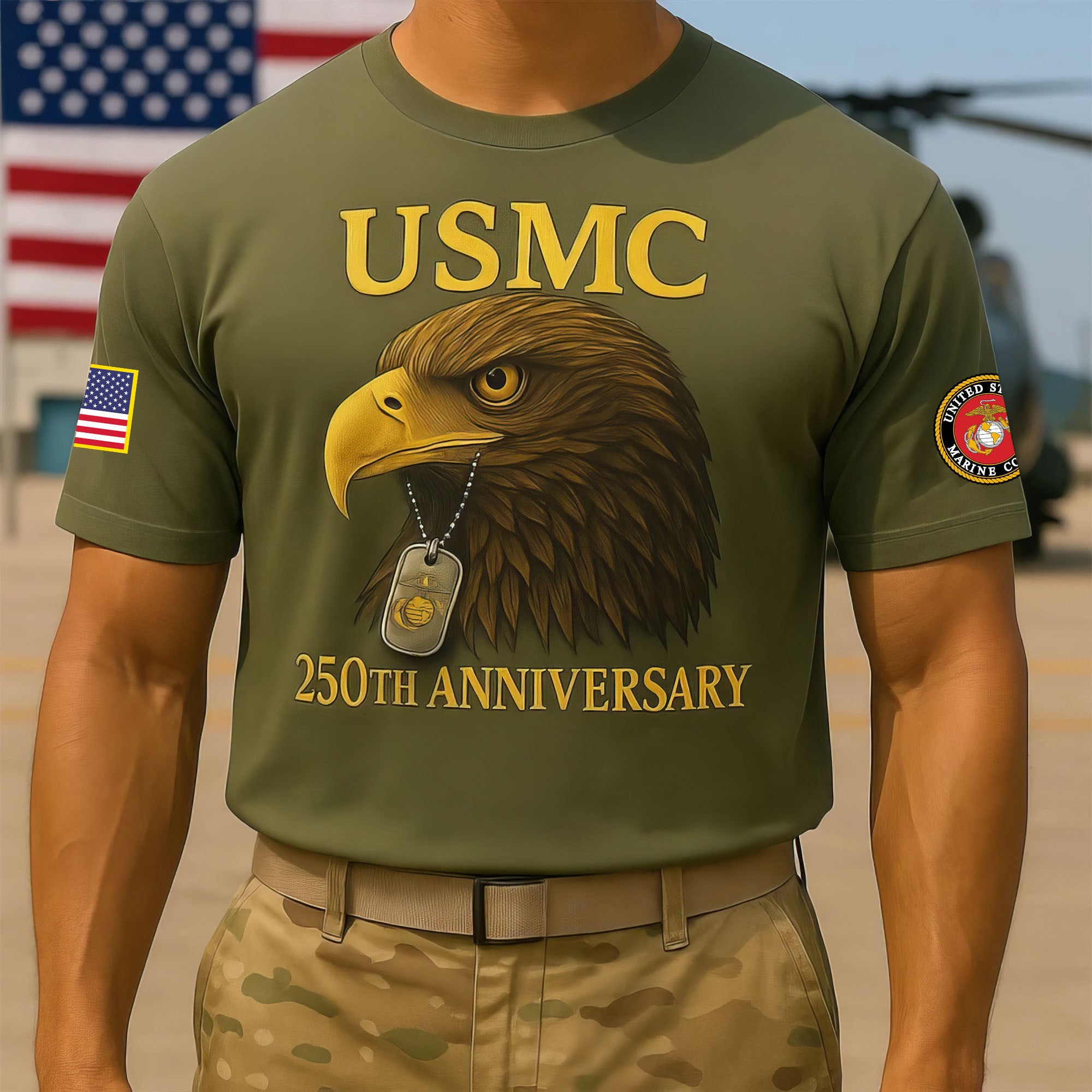 Premium USMC T-Shirt VPVC930168, 250th Anniversary Marine Corps Shirt, Gifts For Marine Veteran, Gifts On Father's Day, Veterans Day.