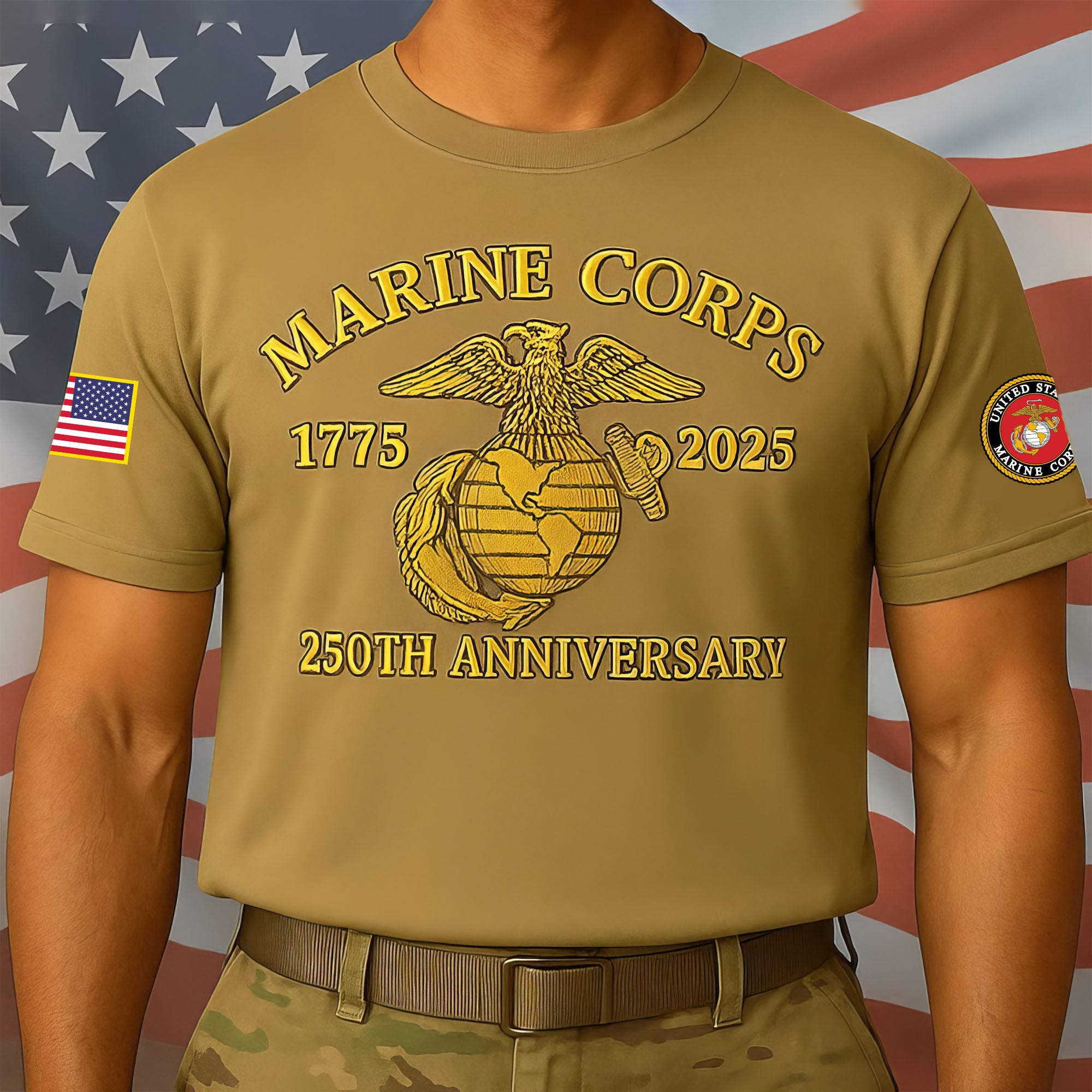 Premium USMC T-Shirt VPVC930171, 250th Anniversary Marine Corps Shirt, Gifts For Marine Veteran, Gifts On Father's Day, Veterans Day.