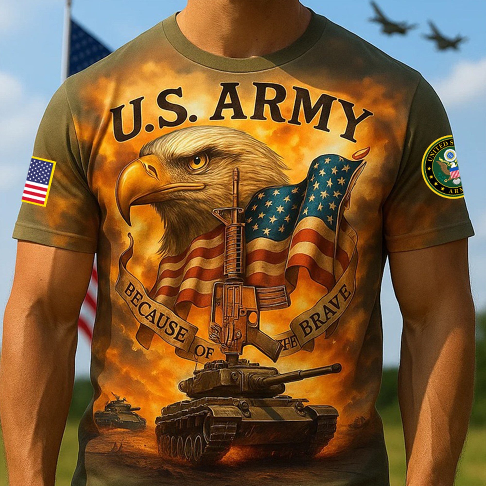 Premium 250th Anniversary Of The Army T-Shirt VPVC930173, Gifts For Army Veteran, Gifts On Father's Day, Veterans Day.