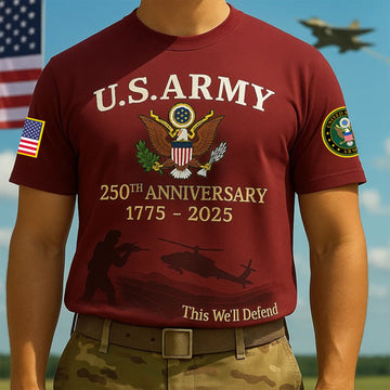 Premium 250th Anniversary Of The Army T-Shirt VPVC930175, Gifts For Army Veteran, Gifts On Father's Day, Veterans Day.