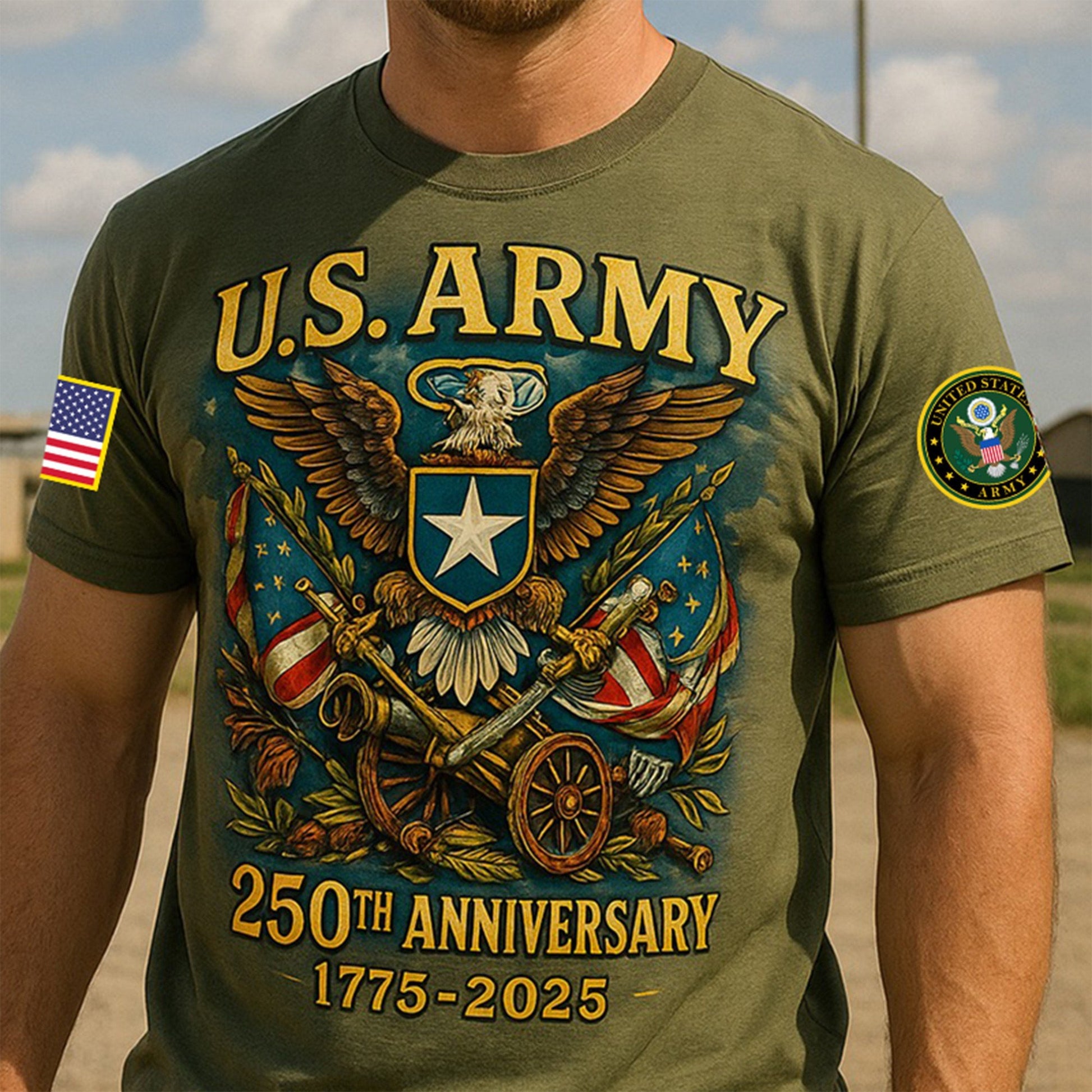 Premium 250th Anniversary Of The Army T-Shirt VPVC930179, Gifts For Army Veteran, Gifts On Father's Day, Veterans Day.