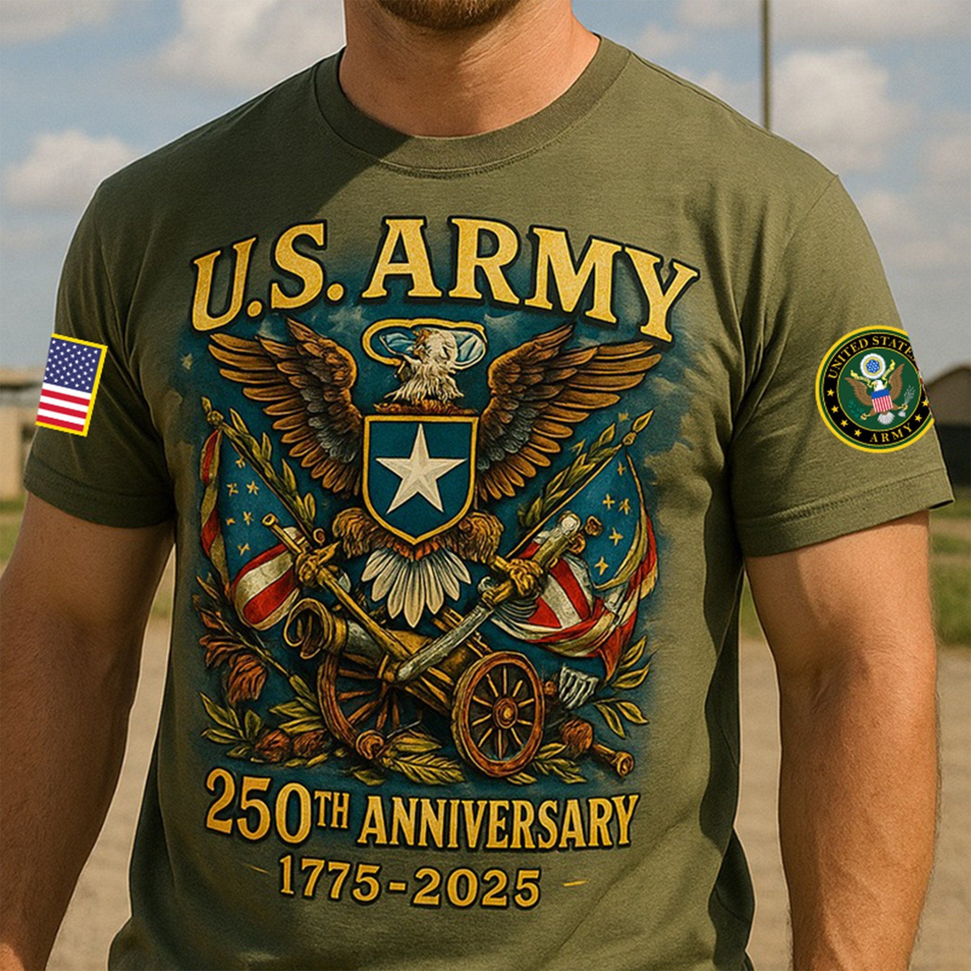 Premium 250th Anniversary Of The Army T-Shirt VPVC930179, Gifts For Army Veteran, Gifts On Father's Day, Veterans Day.