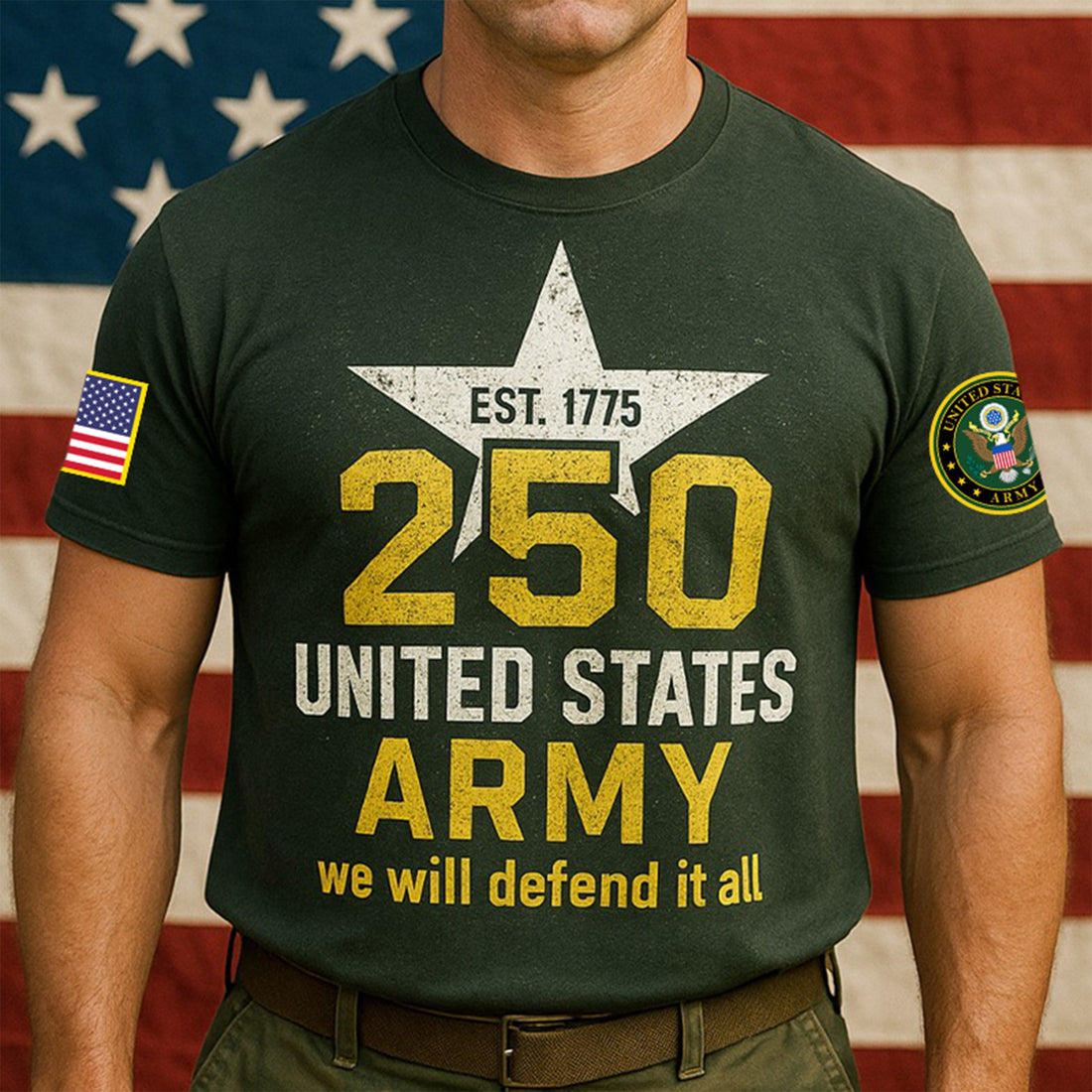 Premium 250th Anniversary Of The Army T-Shirt VPVC930182, Gifts For Army Veteran, Gifts On Father's Day, Veterans Day.
