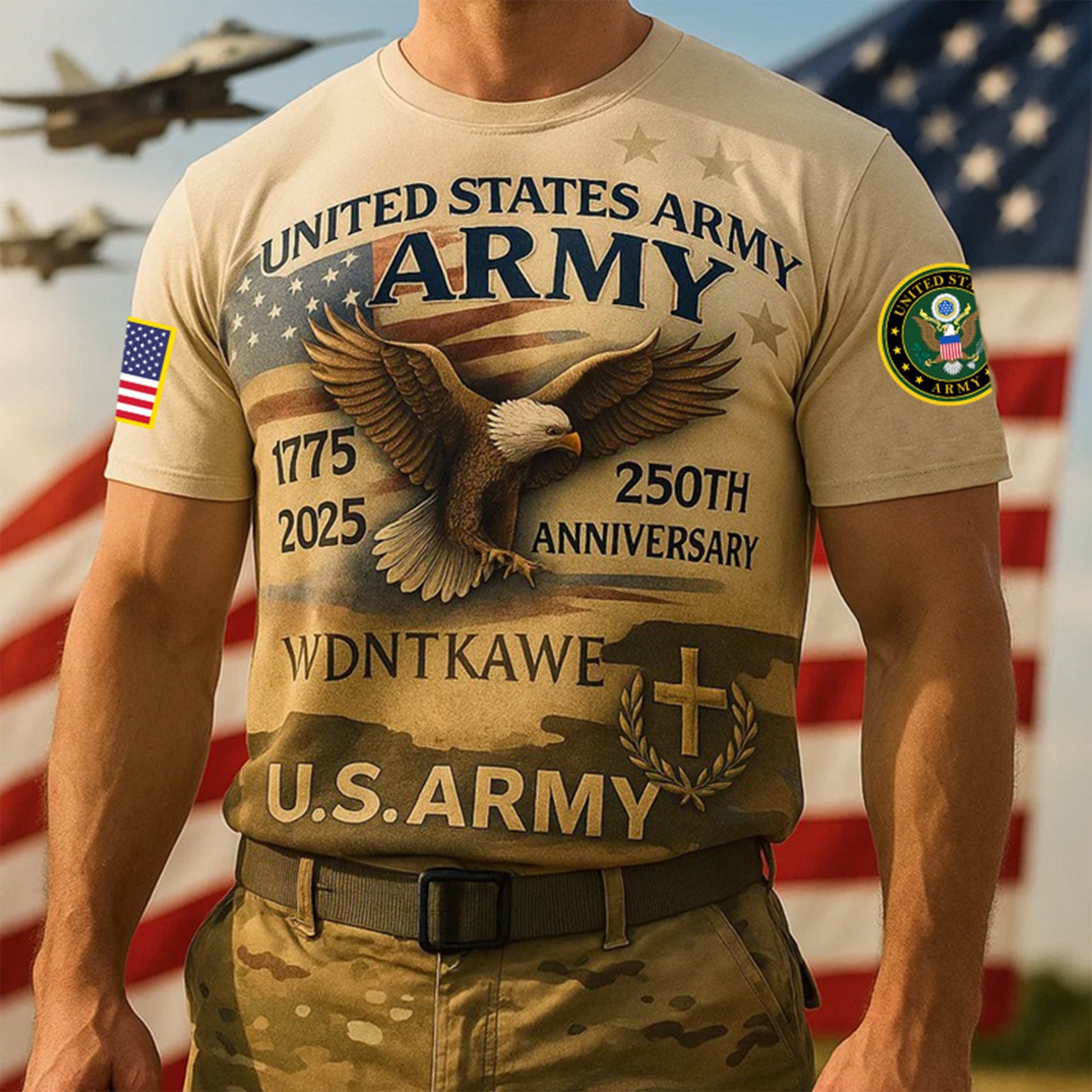 Premium 250th Anniversary Of The Army T-Shirt VPVC930193, Gifts For Army Veteran, Gifts On Father's Day, Veterans Day.