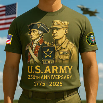 Premium 250th Anniversary Of The Army T-Shirt VPVC930195, Gifts For Army Veteran, Gifts On Father's Day, Veterans Day.