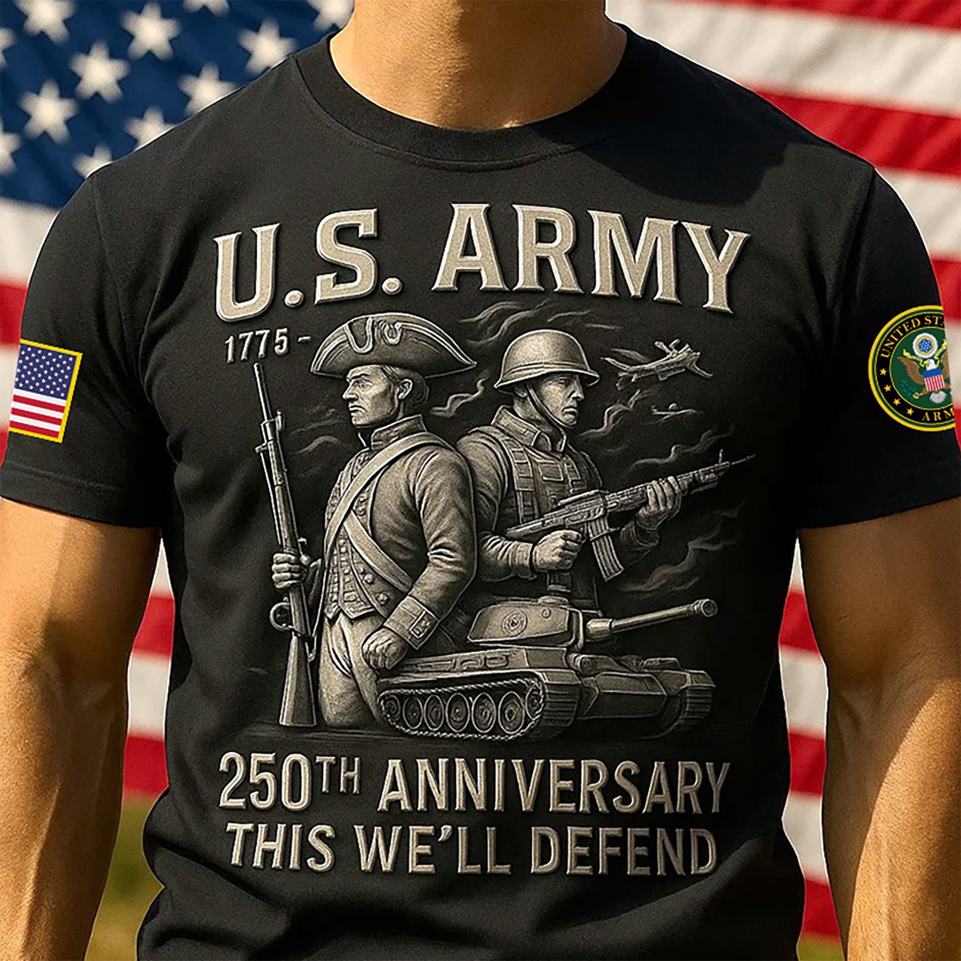 Premium 250th Anniversary Of The Army T-Shirt VPVC930199, Gifts For Army Veteran, Gifts On Father's Day, Veterans Day.