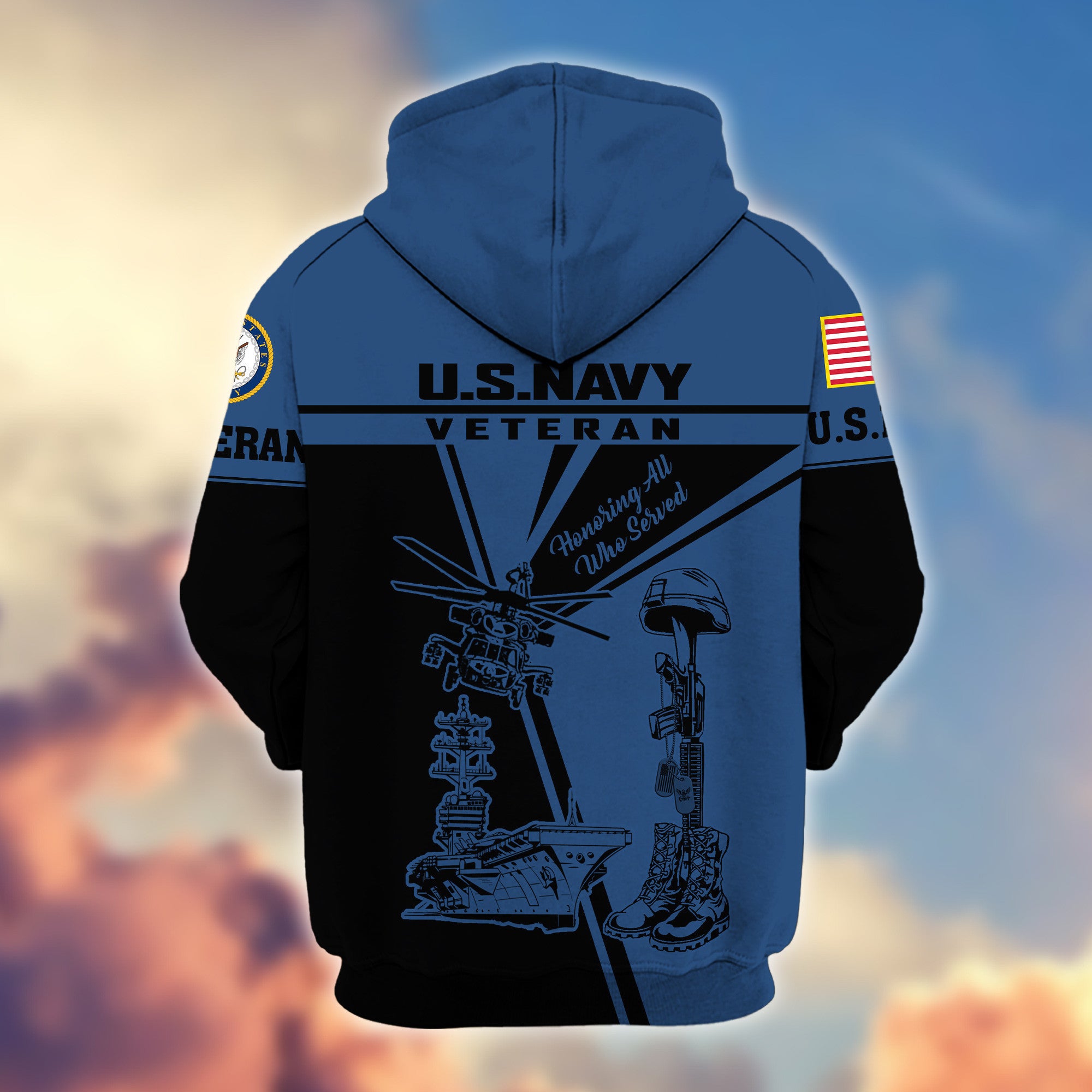 Premium US Navy Zip Hoodie VPVC608202, Gifts For Navy Veteran, Gifts On Father's Day, Veterans Day.