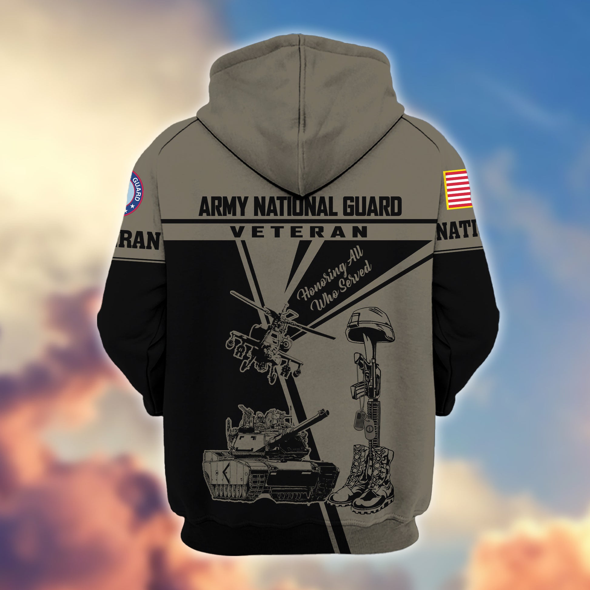 Premium US Army National Guard Zip Hoodie VPVC608208, Gifts For Army National Guard Veteran, Gifts On Father's Day, Veterans Day.