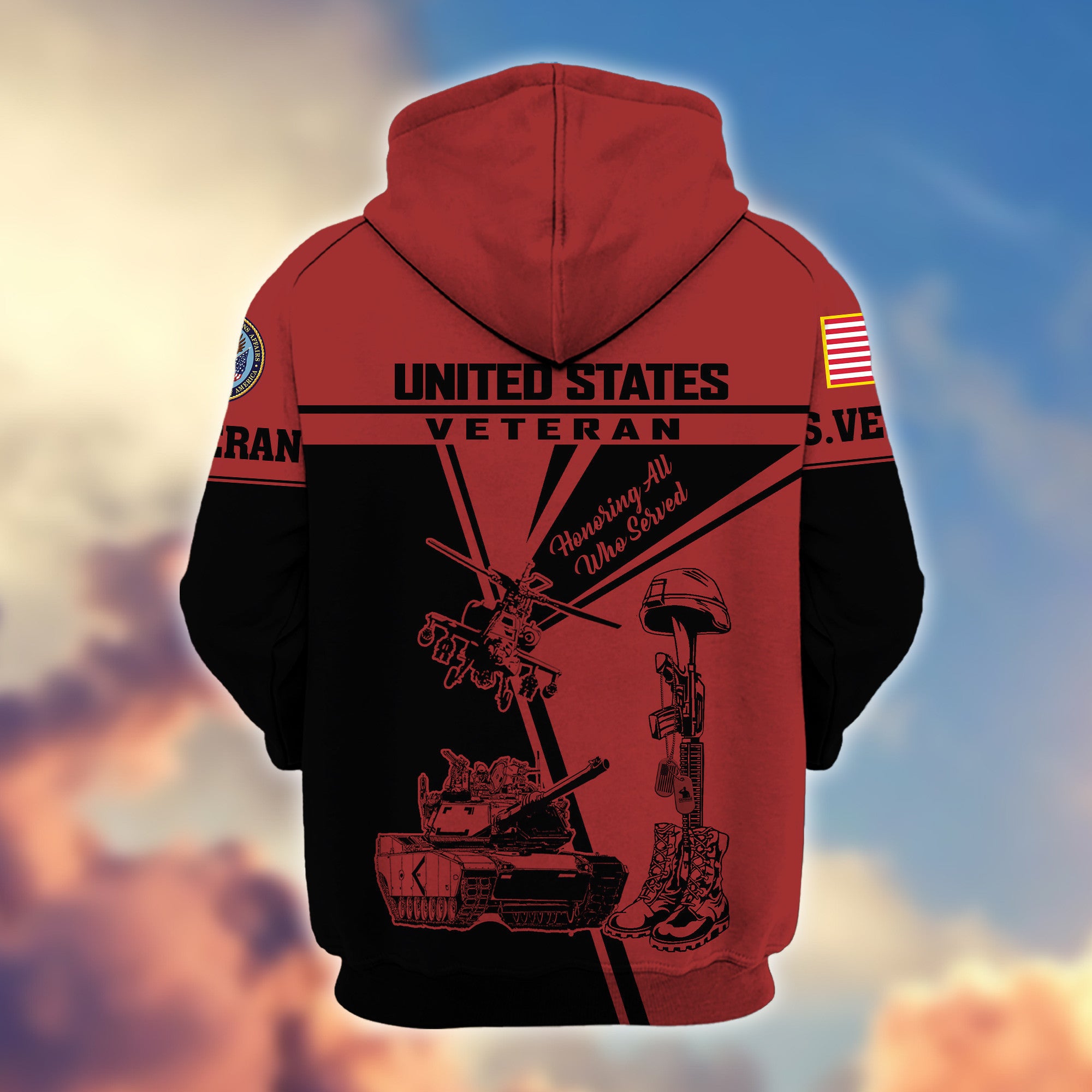 Premium US Veteran Zip Hoodie VPVC608207, Gifts For US Veteran, Gifts On Father's Day, Veterans Day.