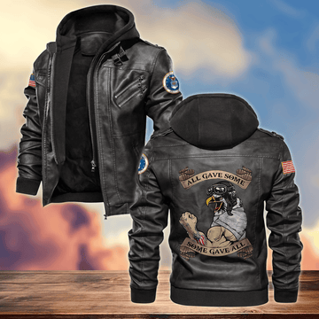 Premium USAF Veteran Leather Jacket VPVC701604, Gifts For Air Force Veteran, Gifts On Father's Day, Armed Forces Day, Veterans Day.
