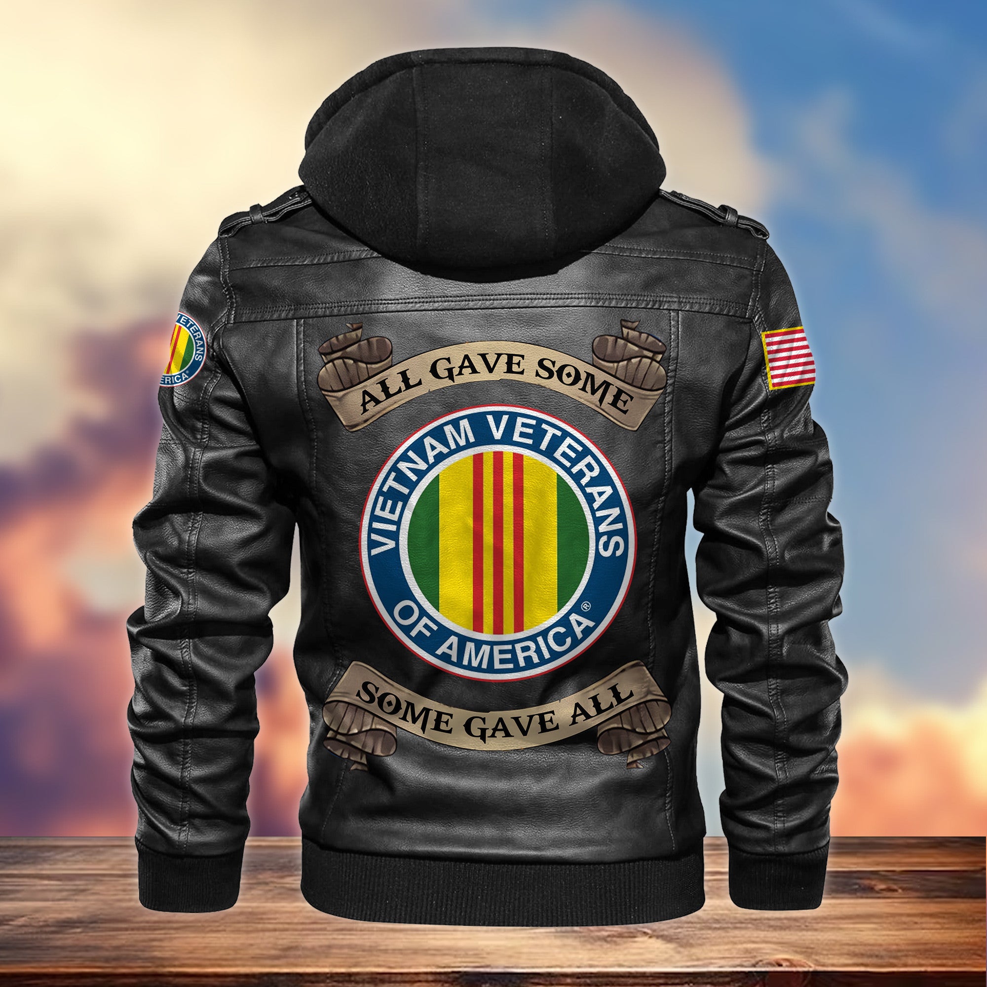 Premium Vietnam Veteran Leather Jacket VPVC701606, Gifts For Vietnam Veteran, Gifts On Father's Day, Armed Forces Day, Veterans Day.