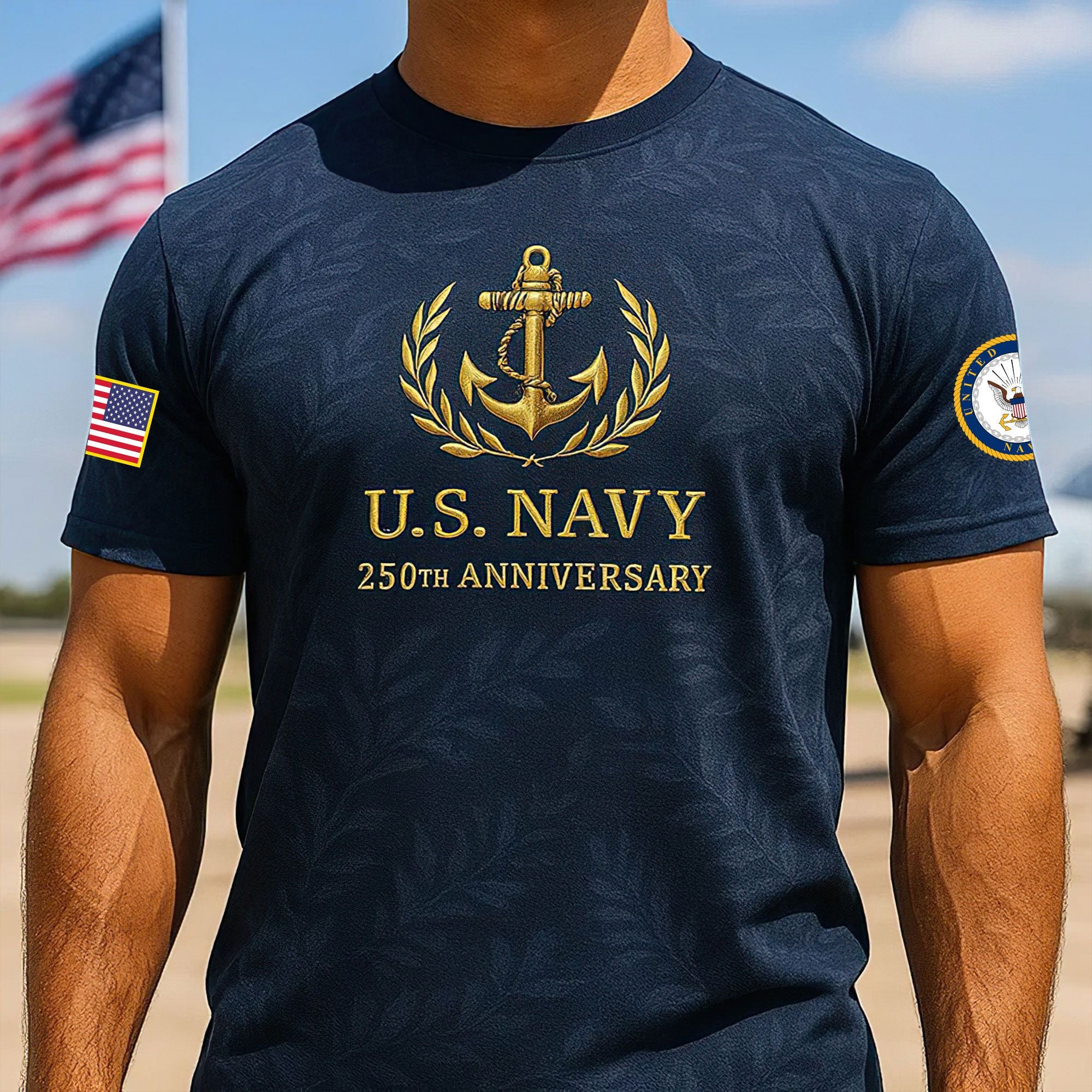 Premium US Navy T-Shirt VPVC930205, 250th Anniversary Navy Shirt, Gifts For Navy Veteran, Gifts On Father's Day, Veterans Day.