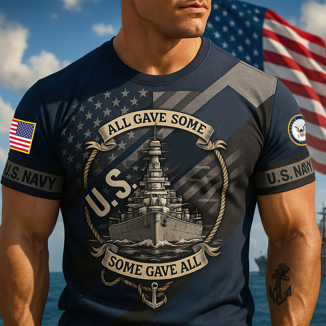 Premium US Navy T-Shirt VPVC930208, 250th Anniversary Navy Shirt, Gifts For Navy Veteran, Gifts On Father's Day, Veterans Day.