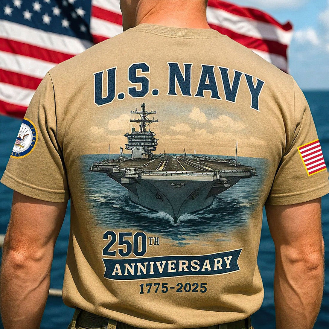 Premium US Navy T-Shirt VPVC930210, 250th Anniversary Navy Shirt, Gifts For Navy Veteran, Gifts On Father's Day, Veterans Day.