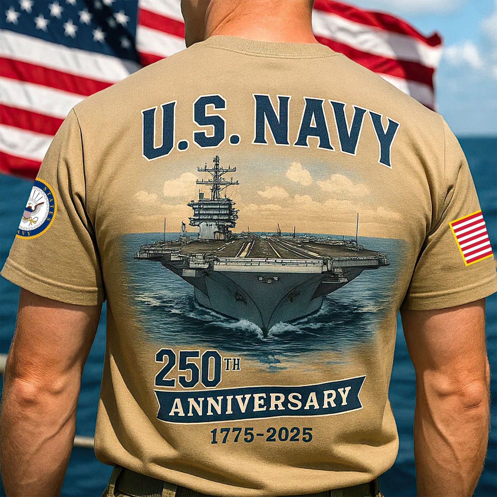 Premium US Navy T-Shirt VPVC930210, 250th Anniversary Navy Shirt, Gifts For Navy Veteran, Gifts On Father's Day, Veterans Day.