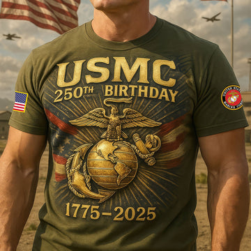 Premium USMC T-Shirt VPVC930215, 250th Anniversary Marine Corps Shirt, Gifts For Marine Veteran, Gifts On Father's Day, Veterans Day.
