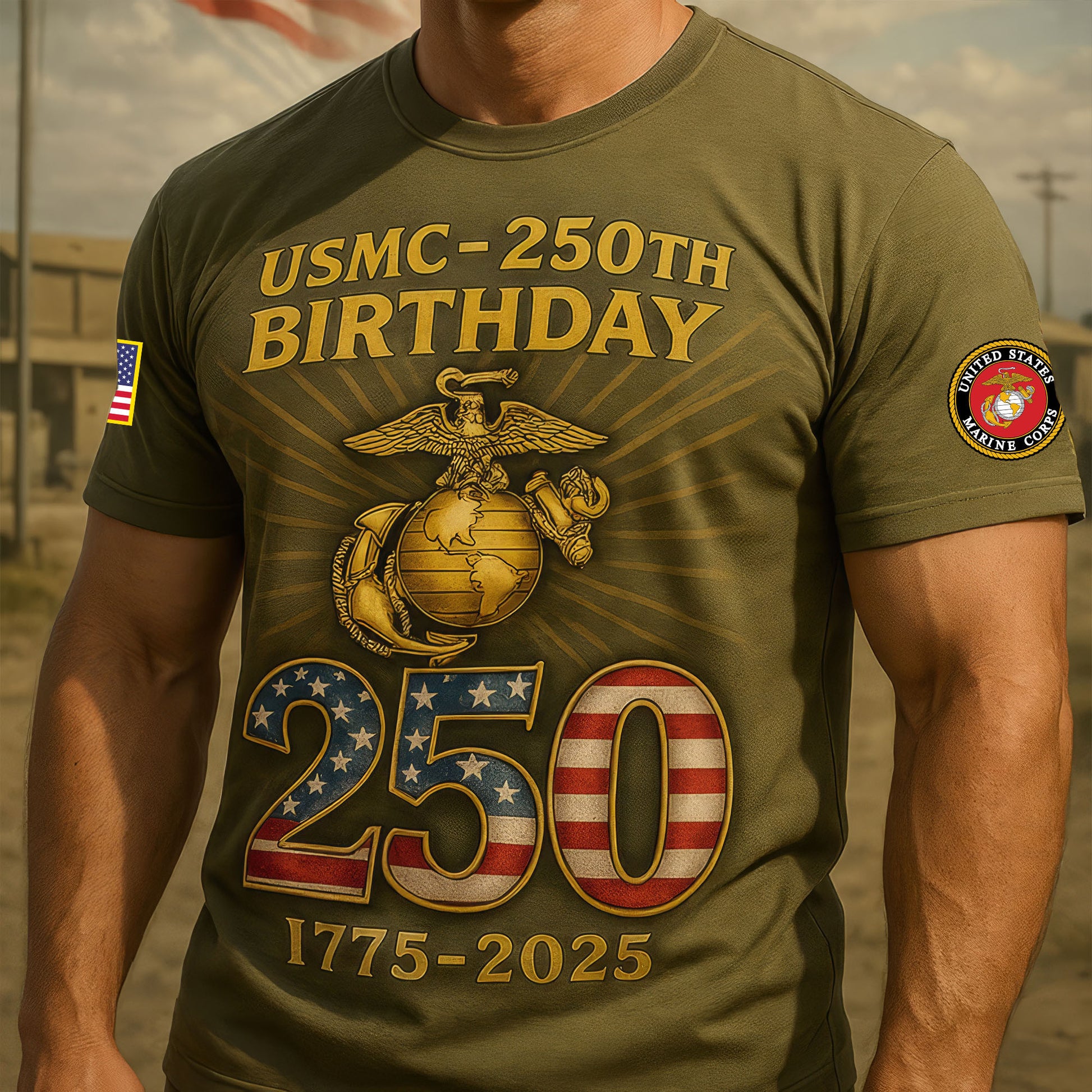 Premium USMC T-Shirt VPVC930217, 250th Anniversary Marine Corps Shirt, Gifts For Marine Veteran, Gifts On Father's Day, Veterans Day.