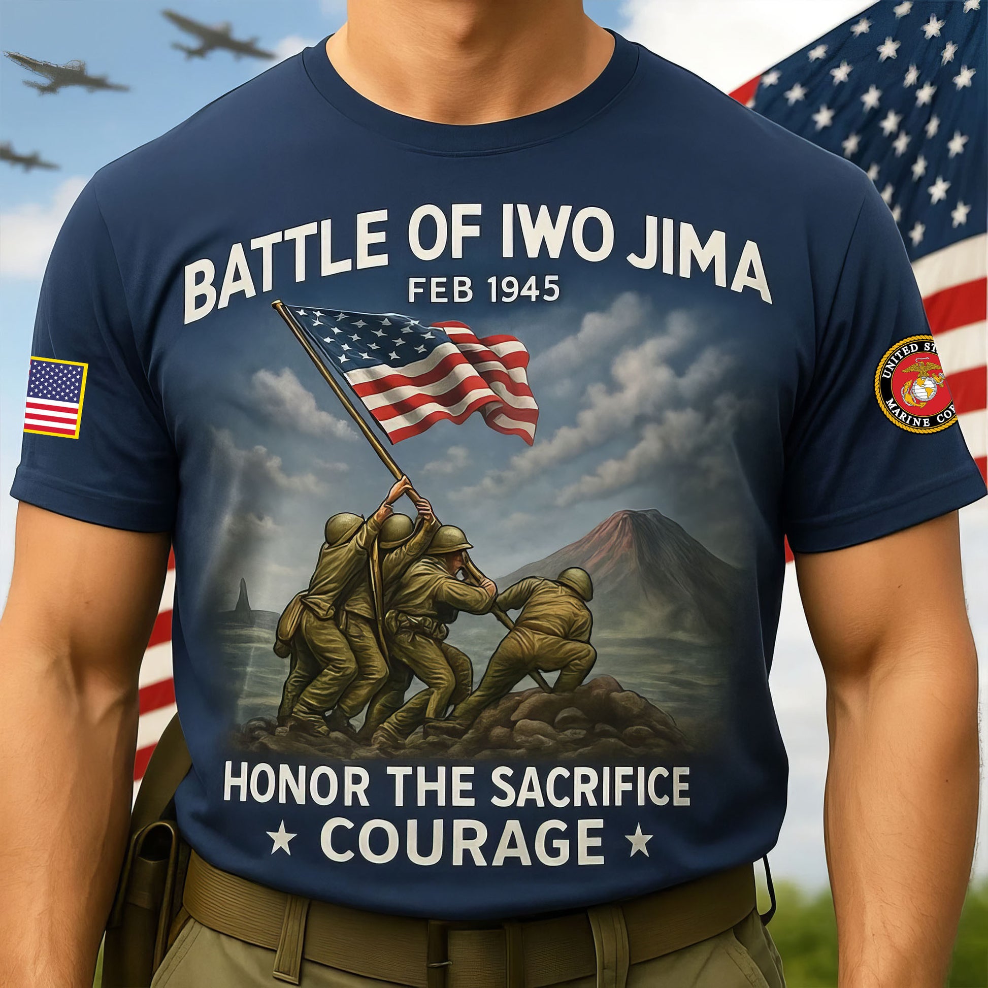 Premium USMC T-Shirt VPVC930218, 250th Anniversary Marine Corps Shirt, Gifts For Marine Veteran, Gifts On Father's Day, Veterans Day.