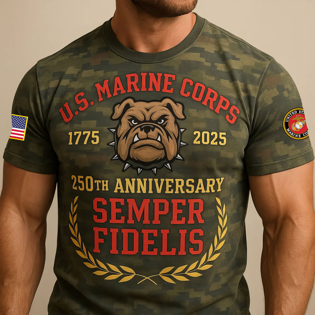 Premium USMC T-Shirt VPVC930220, 250th Anniversary Marine Corps Shirt, Gifts For Marine Veteran, Gifts On Father's Day, Veterans Day.