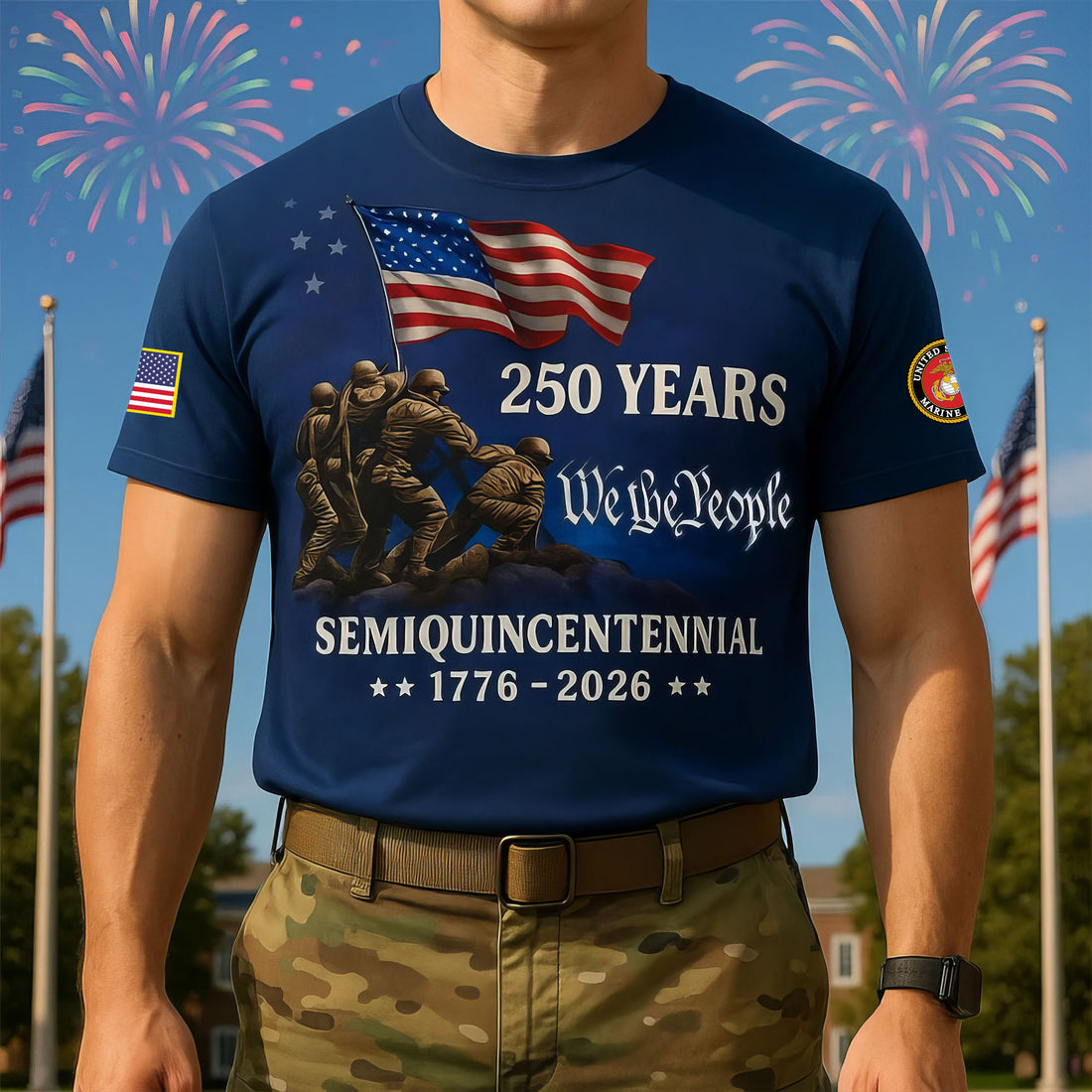 Premium USMC T-Shirt VPVC930223, 250th Anniversary Marine Corps Shirt, Gifts For Marine Veteran, Gifts On Father's Day, Veterans Day.
