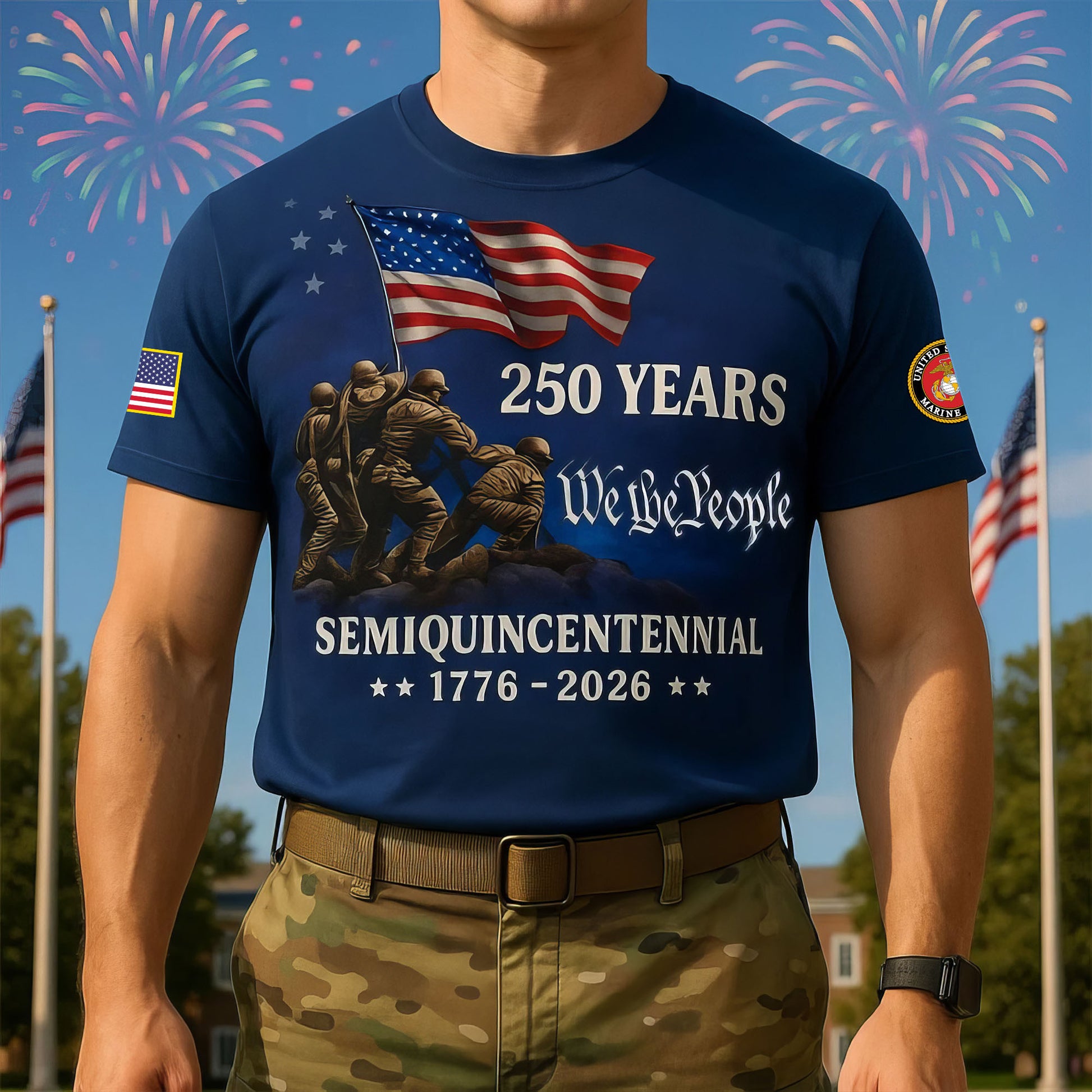 Premium USMC T-Shirt VPVC930223, 250th Anniversary Marine Corps Shirt, Gifts For Marine Veteran, Gifts On Father's Day, Veterans Day.