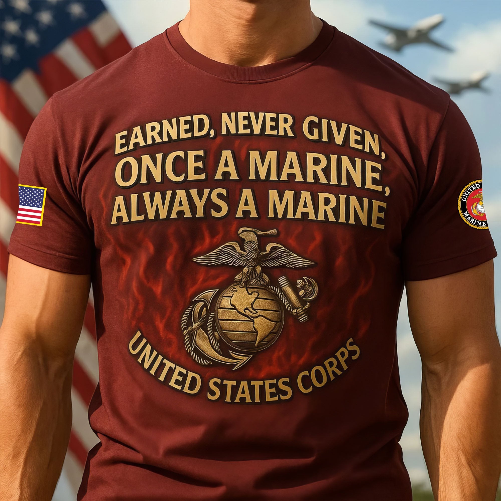 Premium USMC T-Shirt VPVC930224, 250th Anniversary Marine Corps Shirt, Gifts For Marine Veteran, Gifts On Father's Day, Veterans Day.