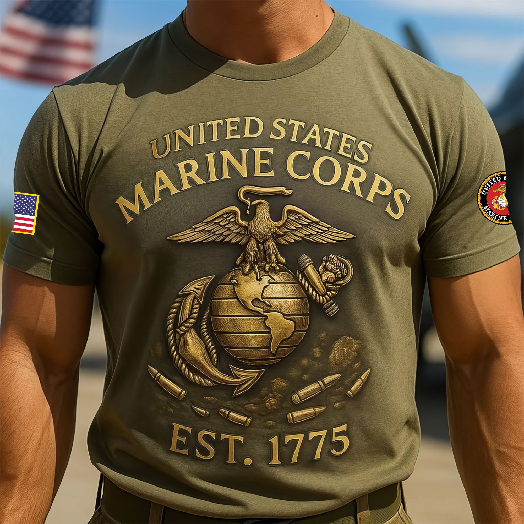 Premium USMC T-Shirt VPVC930225, 250th Anniversary Marine Corps Shirt, Gifts For Marine Veteran, Gifts On Father's Day, Veterans Day.