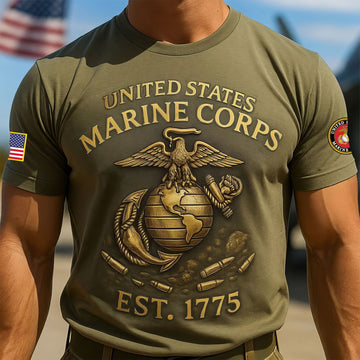 Premium USMC T-Shirt VPVC930225, 250th Anniversary Marine Corps Shirt, Gifts For Marine Veteran, Gifts On Father's Day, Veterans Day.